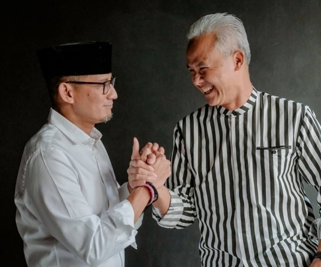 Ketua Bapilu PPP Sandiaga Uno (kiri) bersama bersama bakal capres Ganjar Pranowo (Dok Ig @sandiuno)